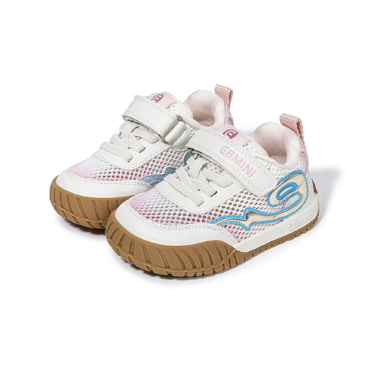 EBMINI Toddler Sneakers - Pink White Gradient Mesh | Non-Slip | Breathable | Free US Shipping