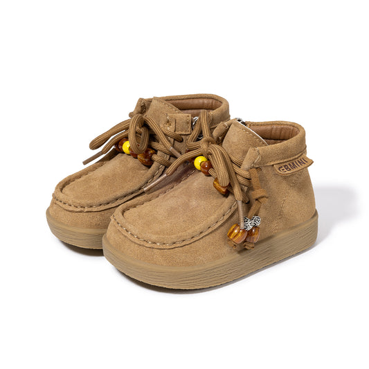 EBMINI Warm Lined Kids’ Boots – Stylish Bead Detail & Soft Interior