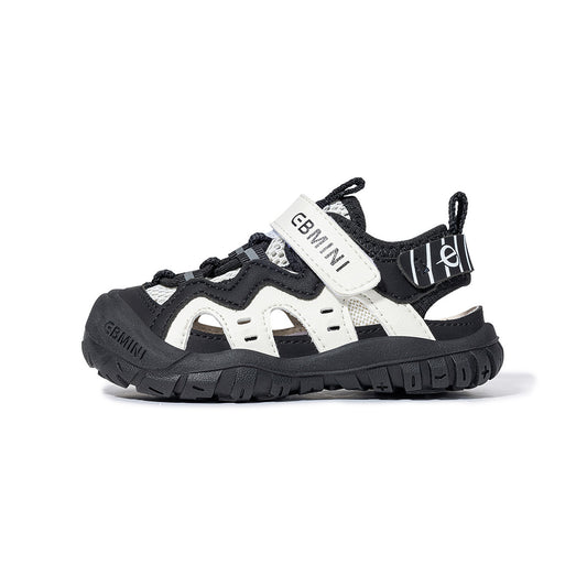 EBMINI Wave Mesh Closed-Toe Toddler Sandals | Non-Slip Breathable First Walkers for Boys Girls 2-8Y