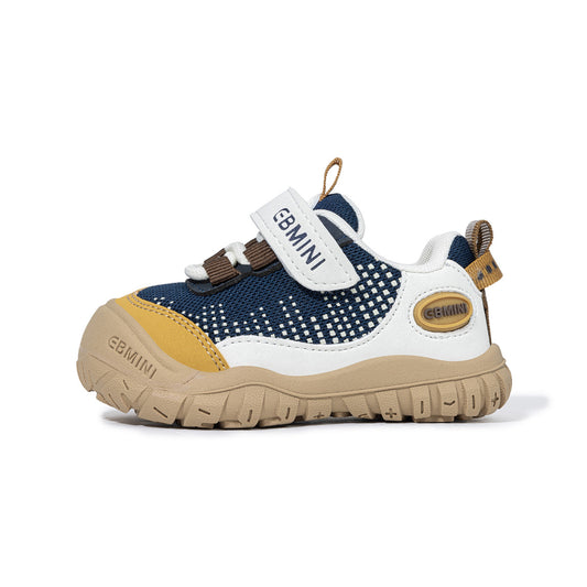 EBMINI Toddler First Walker Sneakers | Wide Toe Box Velcro Non Slip Casual Shoes