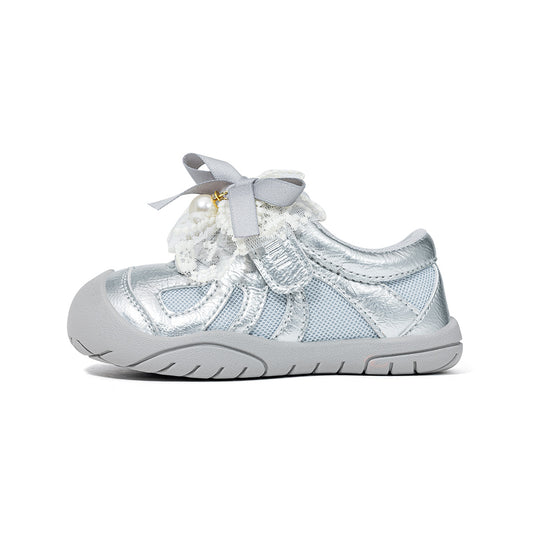 Girls' Lace Bow Casual Sneakers