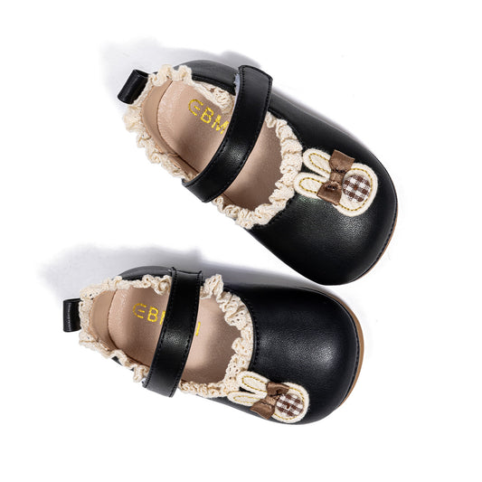 Fall Kids’ Velcro Mary Jane First Walkers – Non-Slip Soles & Toe Protection