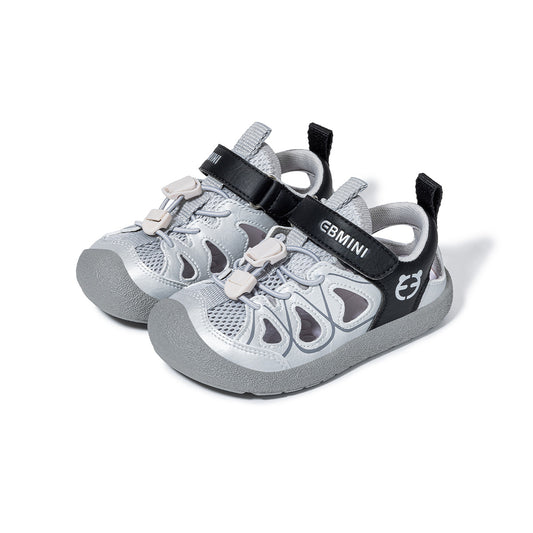 EBMINI Quick-Release Mesh Sport Sandals | Closed-Toe Non-Slip First Walkers for Kids 2-15Y