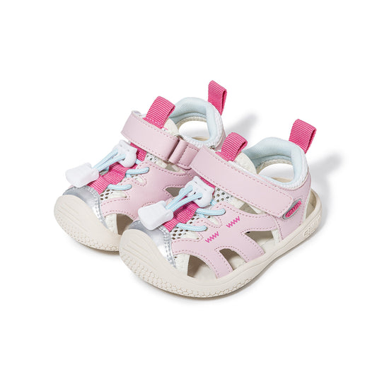 EBMINI Closed Toe Toddler Sandals | Breathable Colorblock Summer Shoes for Boys Girls 15M-5Y