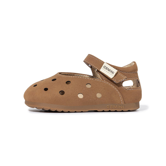 EBMINI Perforated Mary Jane Sandals | Breathable Non-Slip First Walkers for Boys Girls 2-8Y