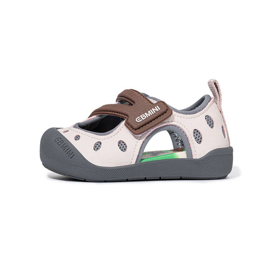 EBMINI Closed Toe Toddler Sandals | Pink Brown Gray Breathable Non Slip First Walker Summer Shoes for Boys Girls 2-8Y