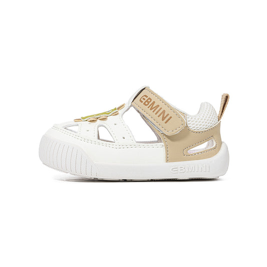 EBMINI White Cactus Cartoon Closed Toe Baby Sandals | Soft Non Slip Rubber Sole Pre-Walker Shoes for Babies 6-15M