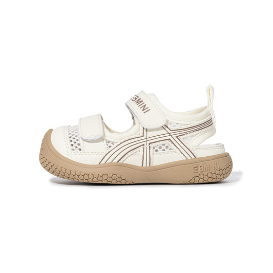 EBMINI Retro Double-Strap Mesh Closed-Toe Toddler Sandals | Non-Slip Breathable First Walkers for Boys Girls 15M-5Y