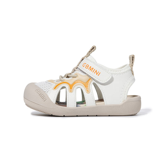 EBMINI Wave Mesh Closed-Toe Toddler Sandals | Non-Slip Breathable First Walkers for Boys Girls 2-8Y
