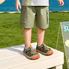 Ribbon-Strap Mesh Closed-Toe Toddler Sandals