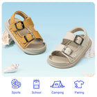 Minimalist Buckle Closed-Toe Toddler Sandals