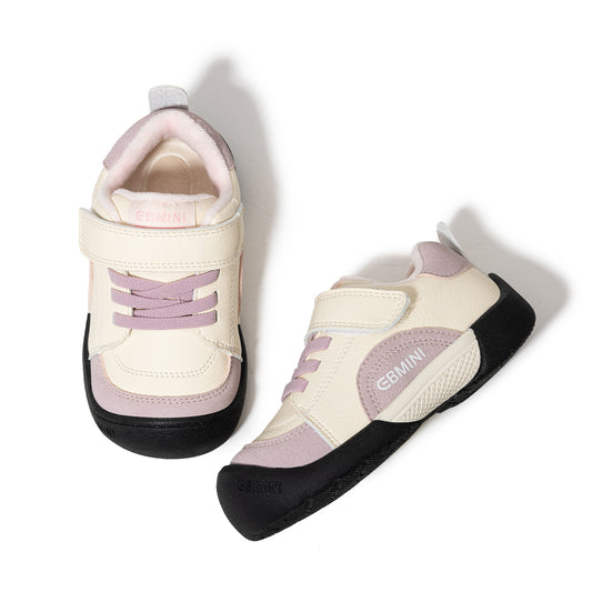 EBMINI Casual Kids’ Trainers – Fleece-Lined, Easy Velcro Fastening