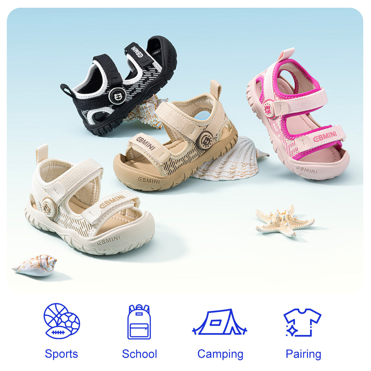 Breathable Mesh Dual-Strap Toddler Sandals