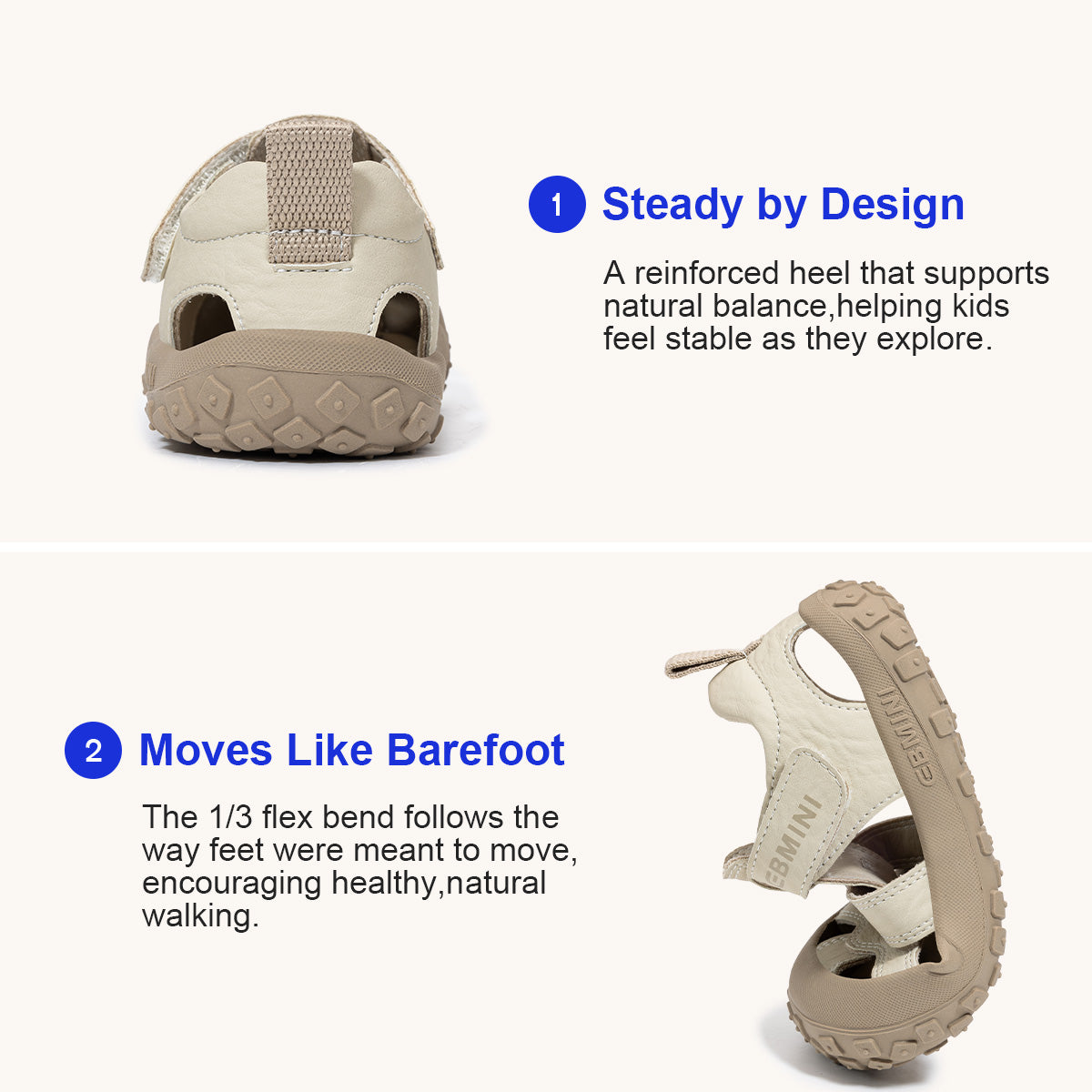 EBMINI® STRIDE | Barefoot Toddler Sandals