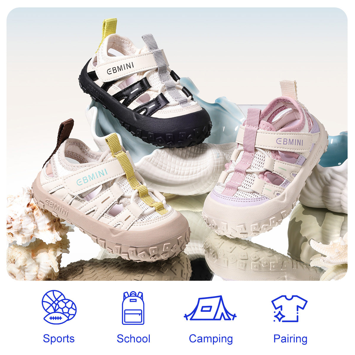 Two-Tone Sport Closed-Toe Toddler Sandals