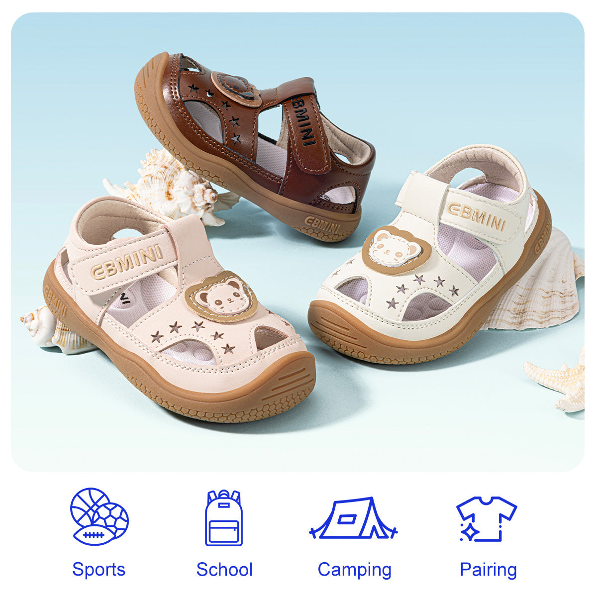 Bear & Star Closed-Toe Toddler Sandals