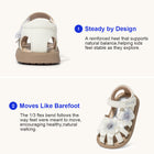 3D Floral Cage Closed-Toe Toddler Sandals