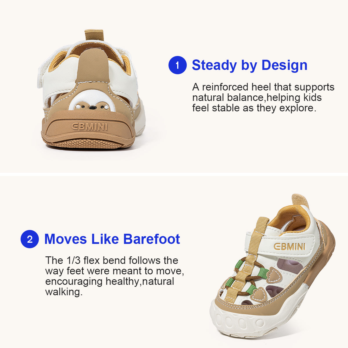 Heart Patch Colorblock Closed-Toe Toddler Sandals