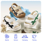 Retro Cross-Strap Closed-Toe Toddler Sandals