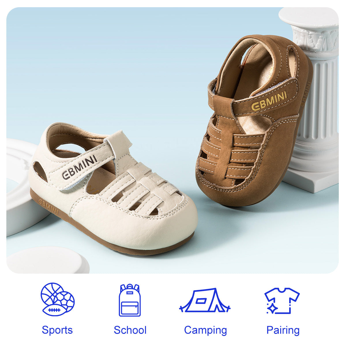 Suede Fisherman Closed-Toe Toddler Sandals