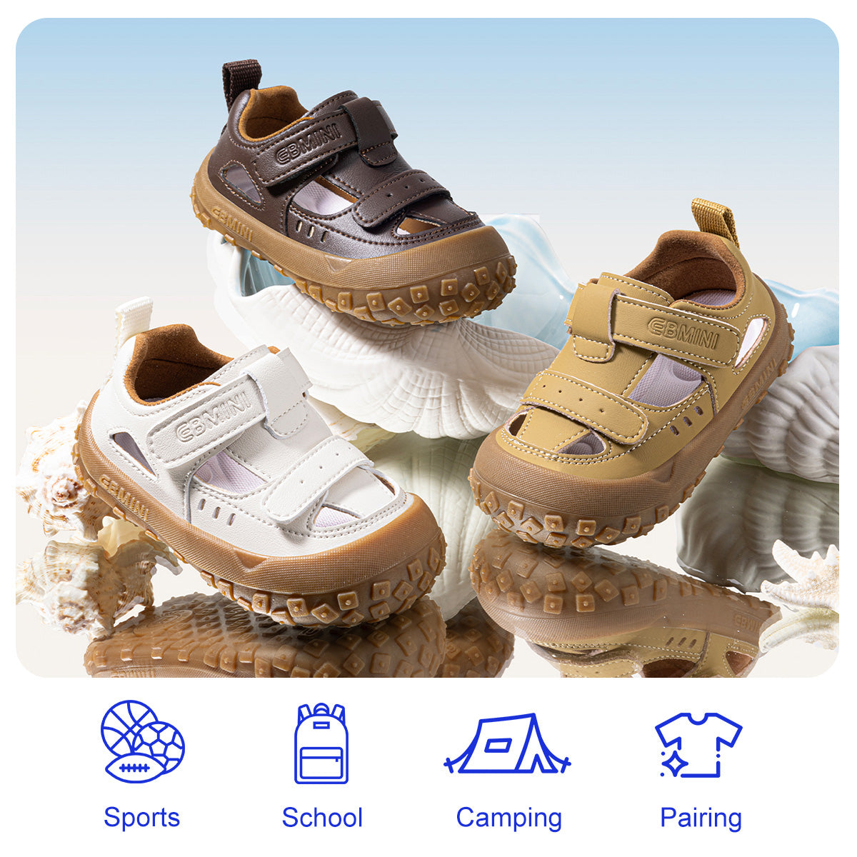 Cage Dual-Strap Outdoor Closed-Toe Toddler Sandals
