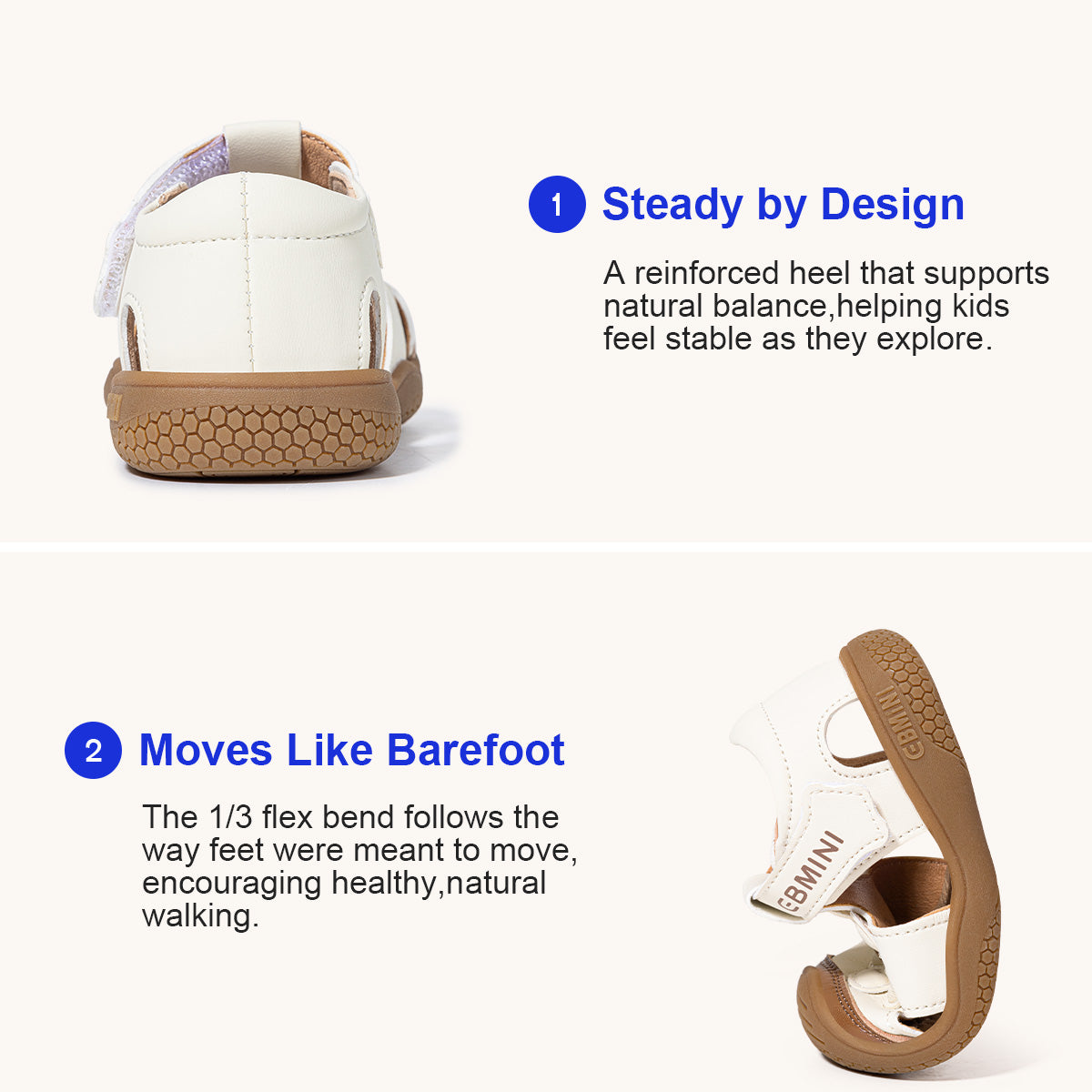 3D Flower Velcro Closed-Toe Toddler Sandals