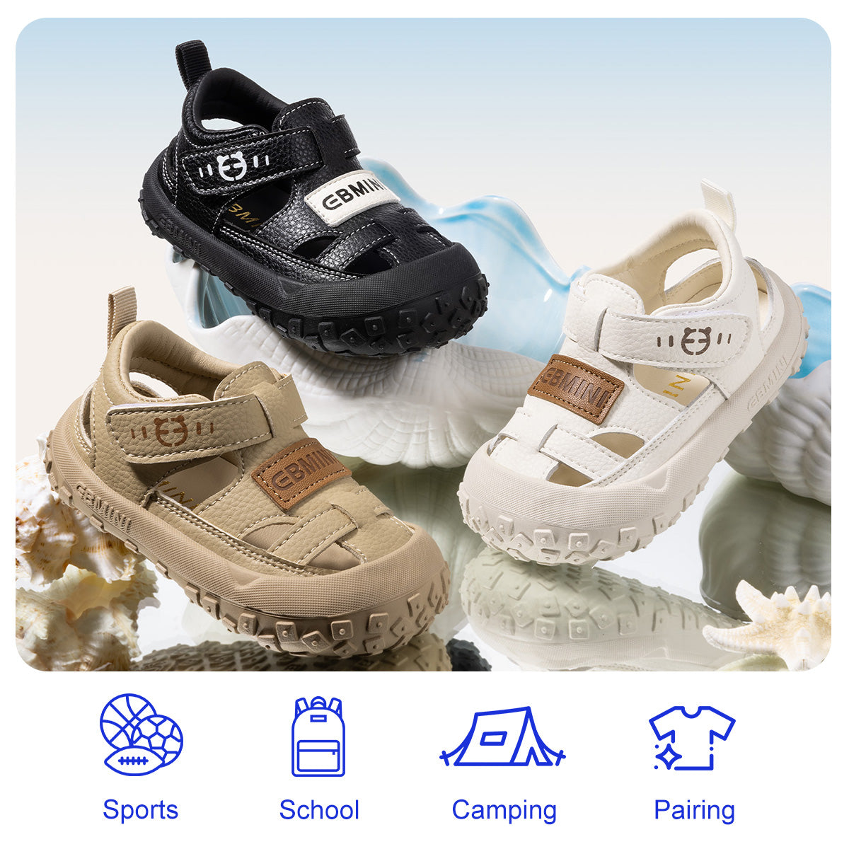 Panda Print Canvas Toddler Sandals
