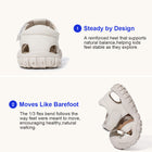 Tan Lace Bow Closed-Toe Toddler Sandals