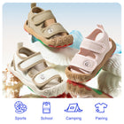 Rainbow Sole Open-Toe Closed-Heel Toddler Sandals