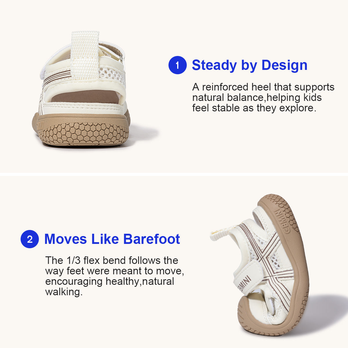 Retro X-Stitch Dual-Strap Mesh Closed-Toe Toddler Sandals