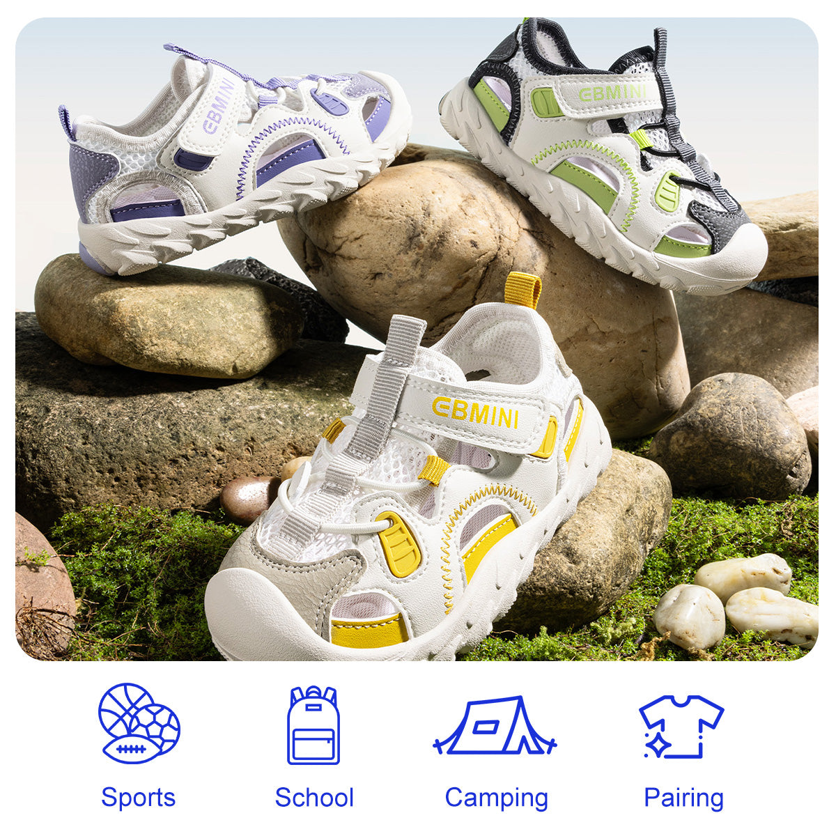 Sport Mesh Closed-Toe Hiking Toddler Sandals
