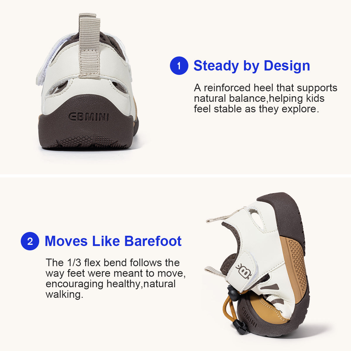 Cartoon Bear Bungee Lace Closed-Toe Hiking Toddler Sandals