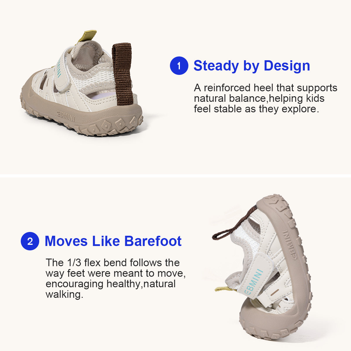 Two-Tone Sport Closed-Toe Toddler Sandals