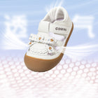 Scallop-Edge Floral Bow Closed-Toe Toddler Sandals
