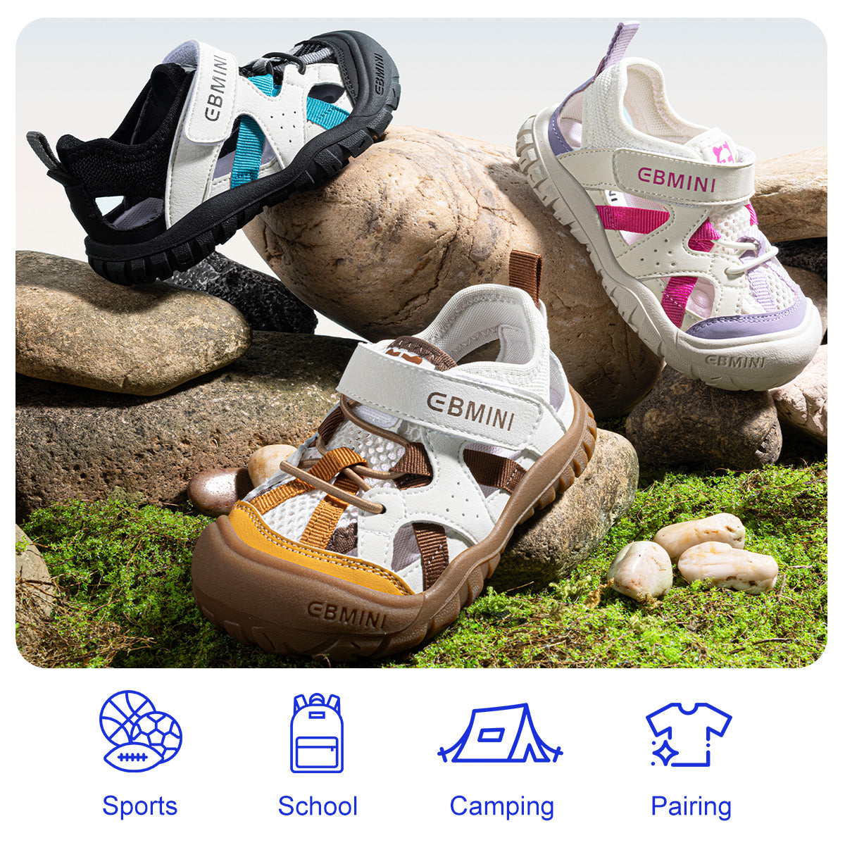 Hiking Colorblock Closed-Toe Toddler Sandals