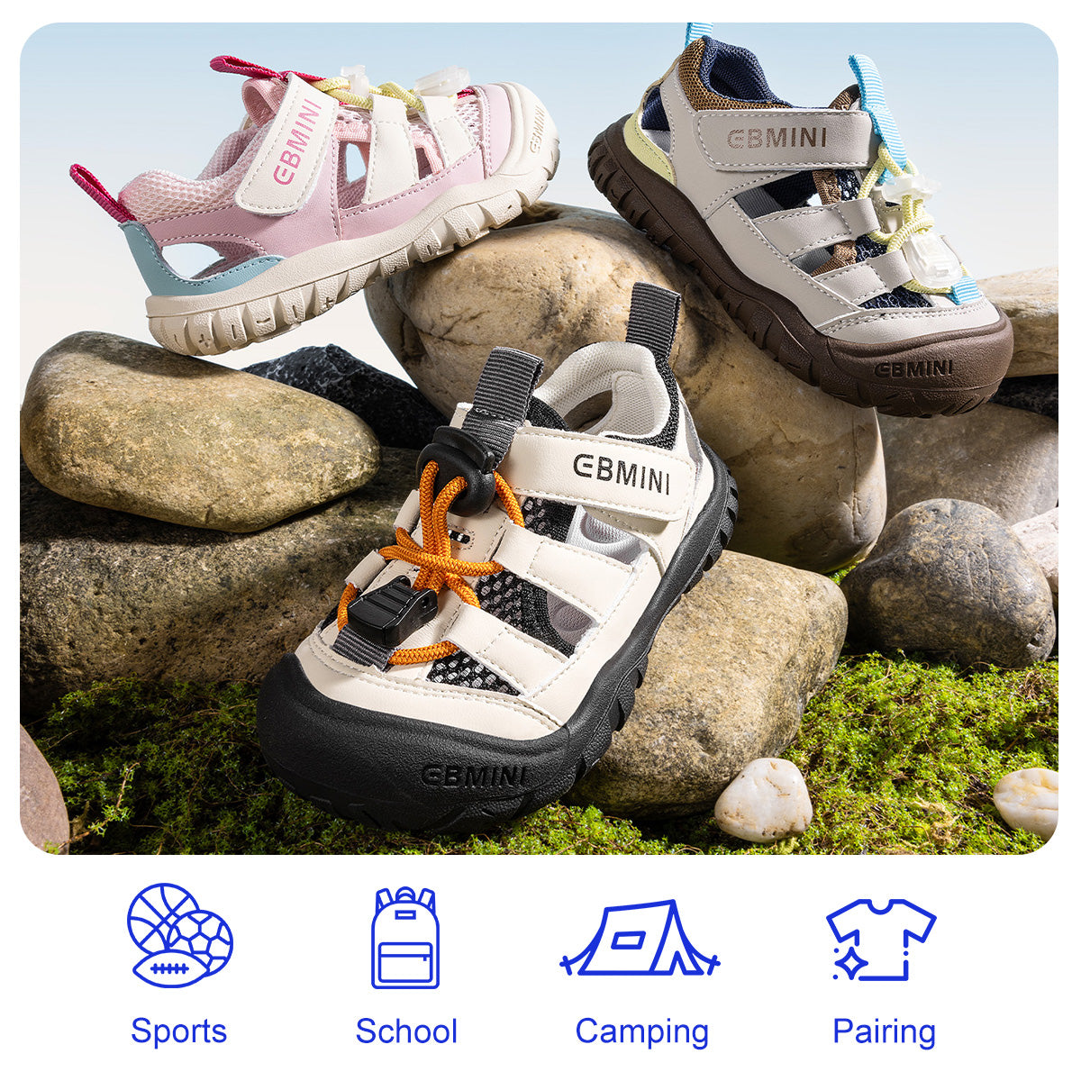 Bungee Lace Closed-Toe Toddler Sandals