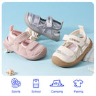 Retro X-Stitch Dual-Strap Mesh Closed-Toe Toddler Sandals