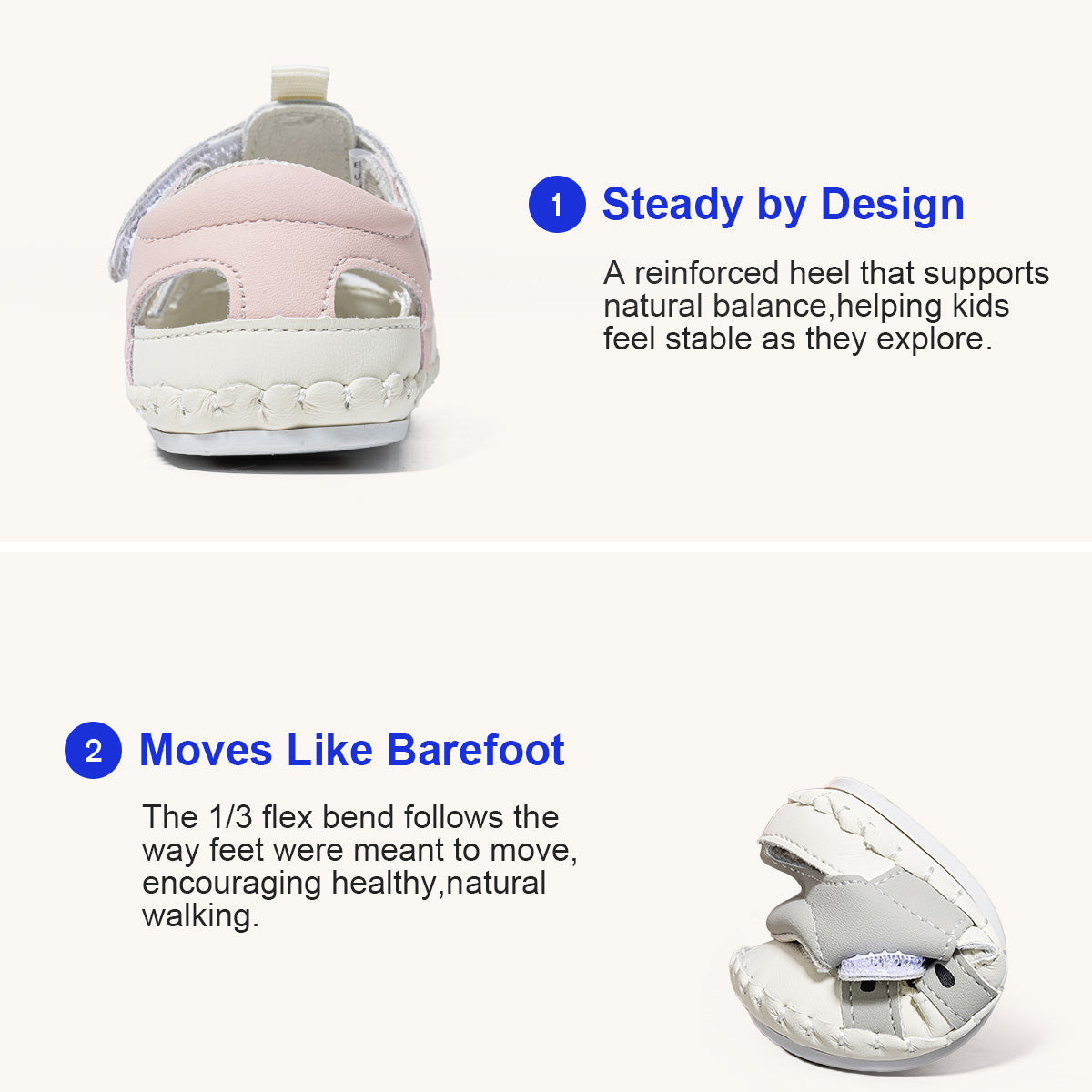Elephant Shape Soft-Sole Closed-Toe Baby Sandals
