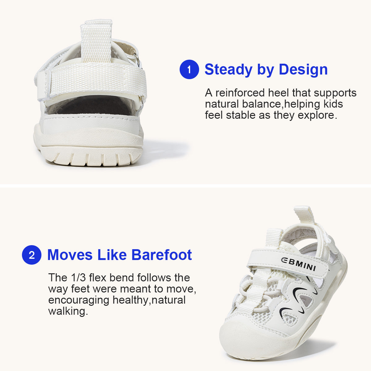 Wave Cutout Mesh Closed-Toe Toddler Sandals