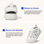 Wave Cutout Mesh Closed-Toe Toddler Sandals
