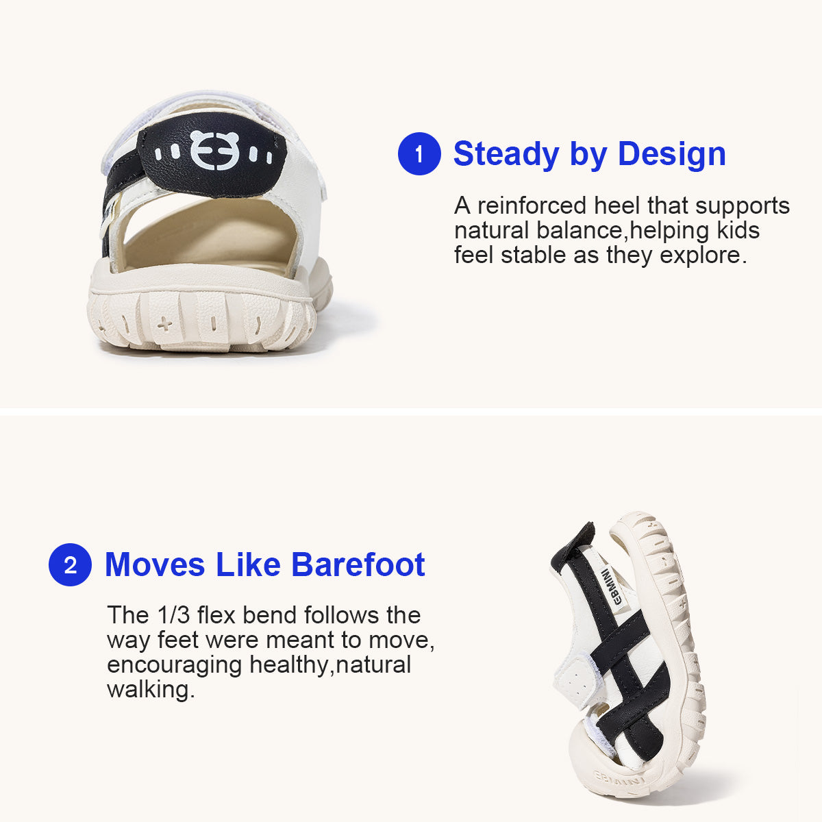 Retro Cross-Strap Closed-Toe Toddler Sandals