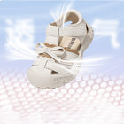 Tan Lace Bow Closed-Toe Toddler Sandals