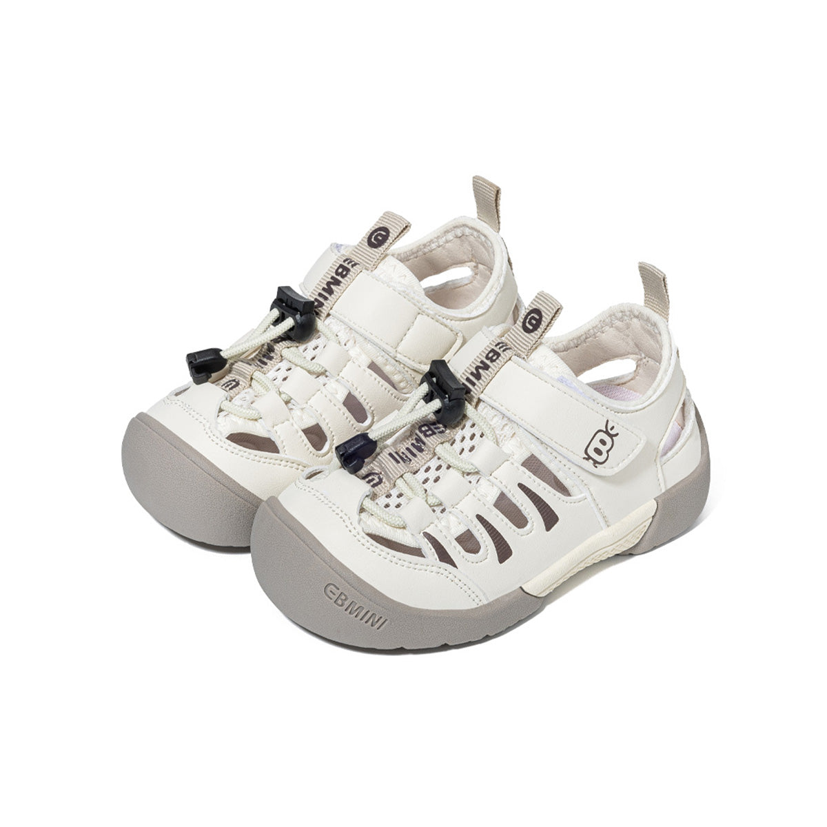 Cartoon Bear Bungee Lace Closed-Toe Hiking Toddler Sandals