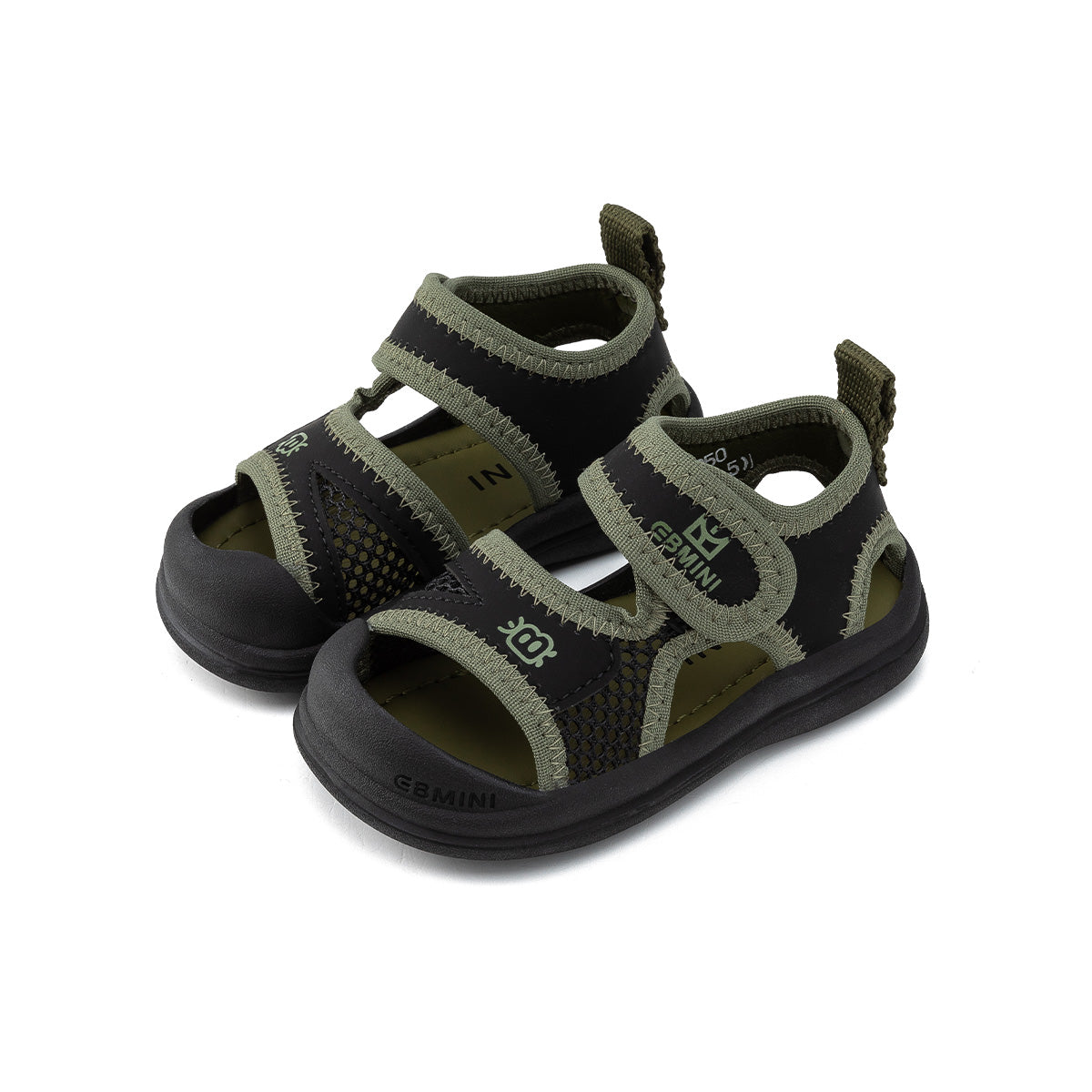 Olive Strap Mesh Toddler Sandals