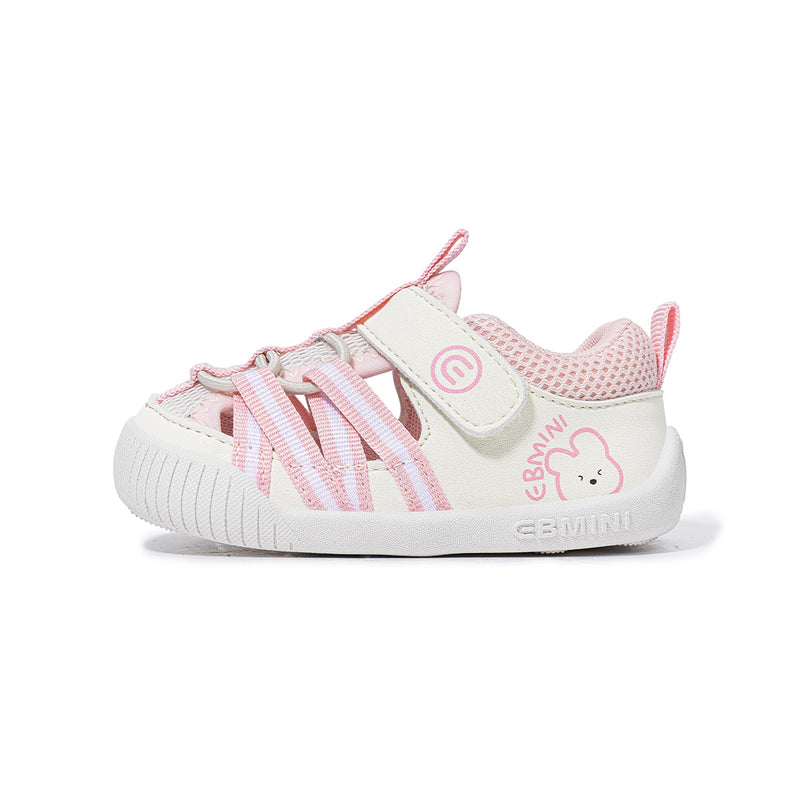 Bear Print Closed-Toe Pre-Walker Baby Sandals
