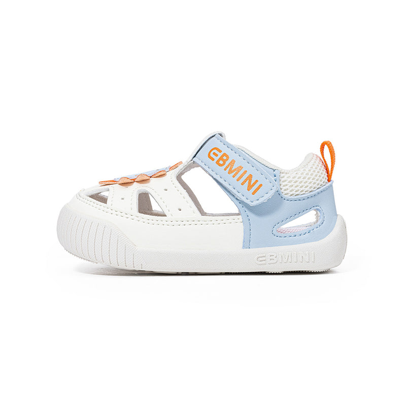 Cactus Appliqué Soft-Sole Closed-Toe Baby Sandals