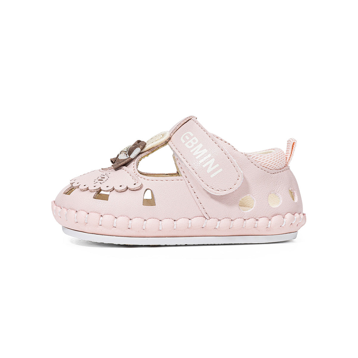 Baby Girls Bunny Bow Pre-Walker Sandals, Soft Closed-Toe First Shoes
