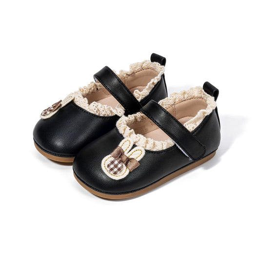 Fall Kids’ Velcro Mary Jane First Walkers – Non-Slip Soles & Toe Protection