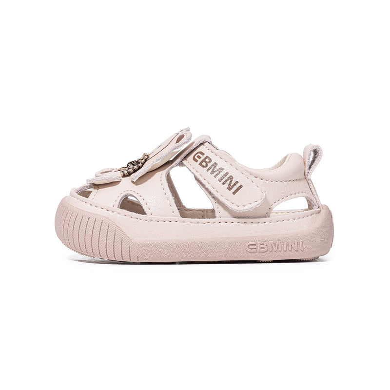 Bear Applique Closed-Toe Toddler Sandals