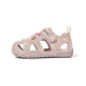 Floral Bow Scallop-Edge Closed-Toe Toddler Sandals
